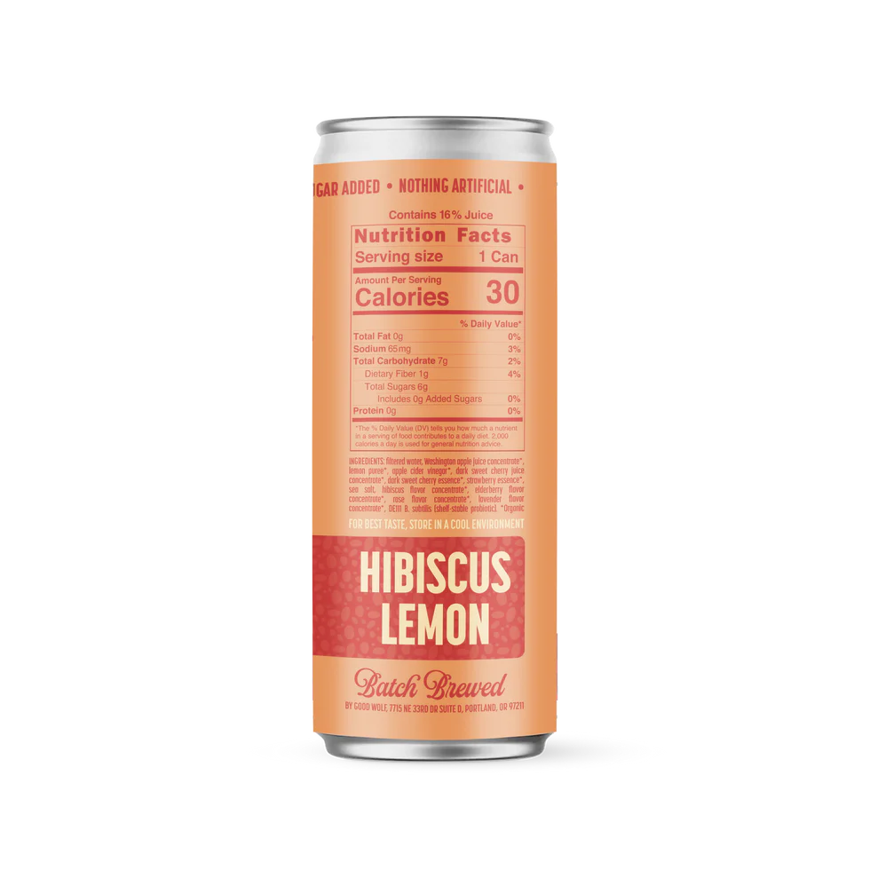 Hibiscus Lemon Probiotic Refresher (single)