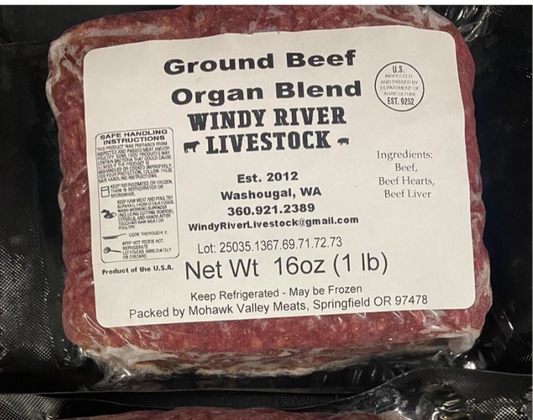 Ground Beef Organ Blend (1 lb)