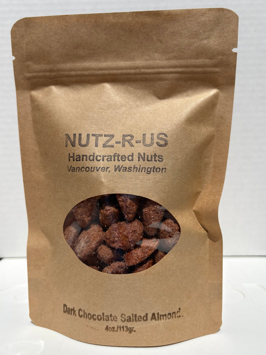 Dark Chocolate Salted Almonds (4 oz)