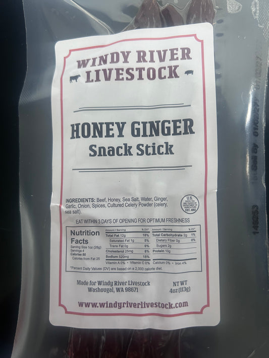 Honey Ginger Beef Sticks (4oz)