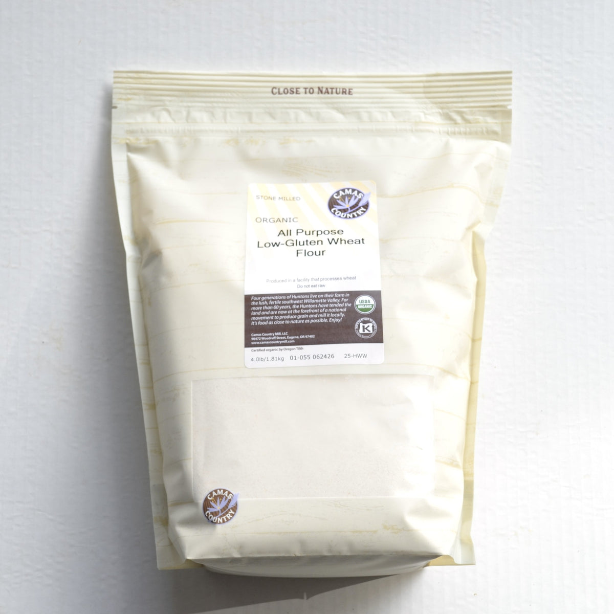 Organic All Purpose Low Gluten Wheat Flour (4 lbs)